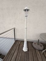 Lampadaire blanc extérieur 170 cm bon état