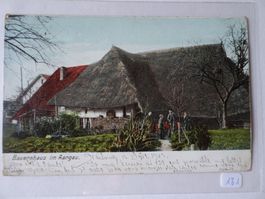 Alte Ansichtskarte Bauernhaus im Aargau, signiert 1903