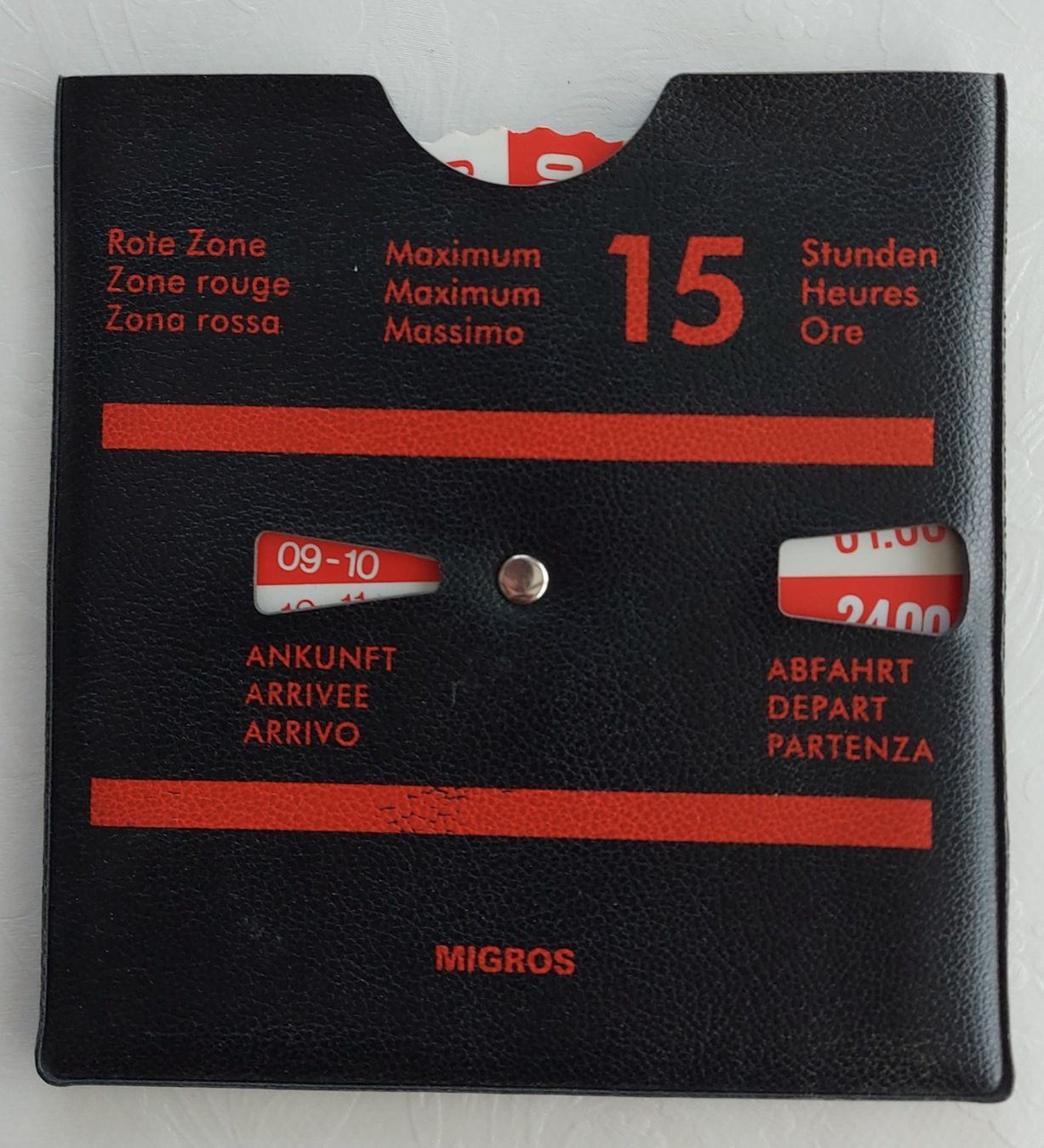 Cartoline: Parkkarte blaue und rote Zone "Migros" – Usato da Ittigen venduto da giallosole 1