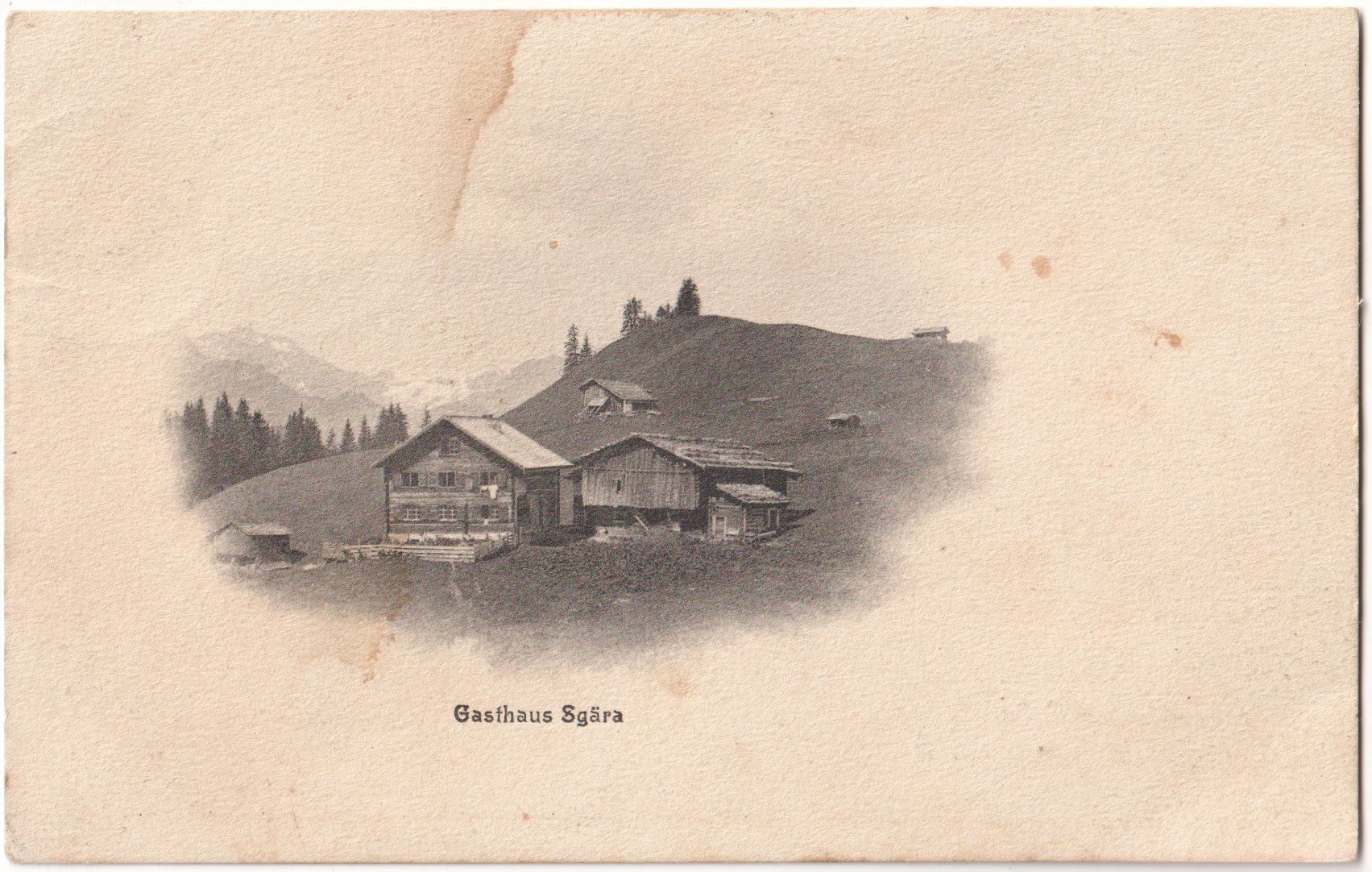 Cartoline postali: FURNA: Gasthaus Sgära 1907 – Usato da Engelburg venduto da Swisscards 1