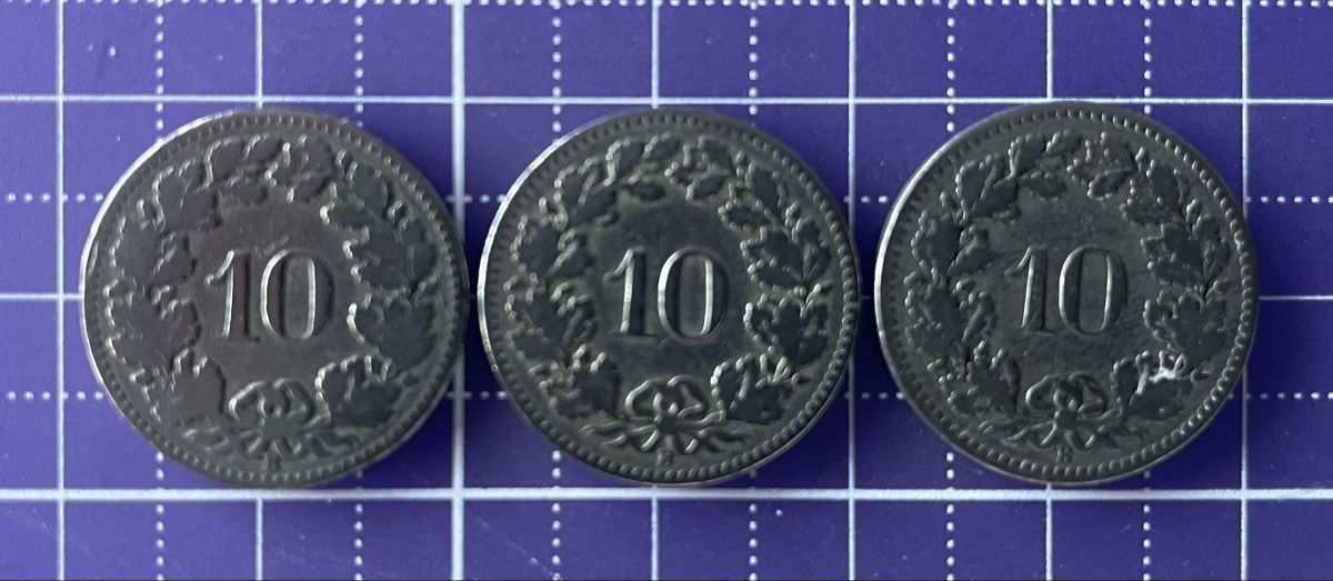 Tutti le monete: CHF 0.10 1879/1880/1883 – Usato da Contone venduto da duda1717 1