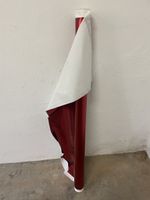 Roter Stoff metallic Glanz 110cm breit