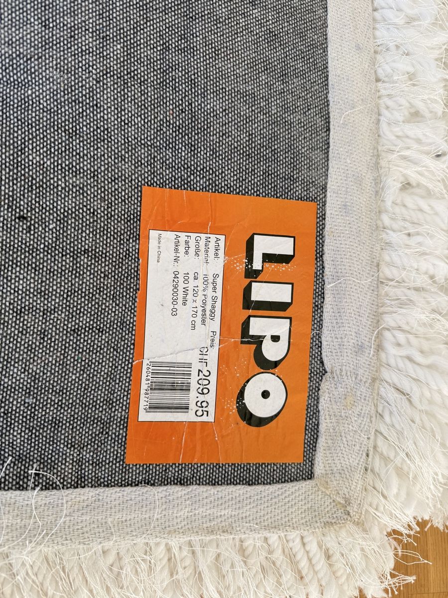 Tappeti: Weisser Super Shaggy Teppich – Usato da Luzern venduto da Migler 2