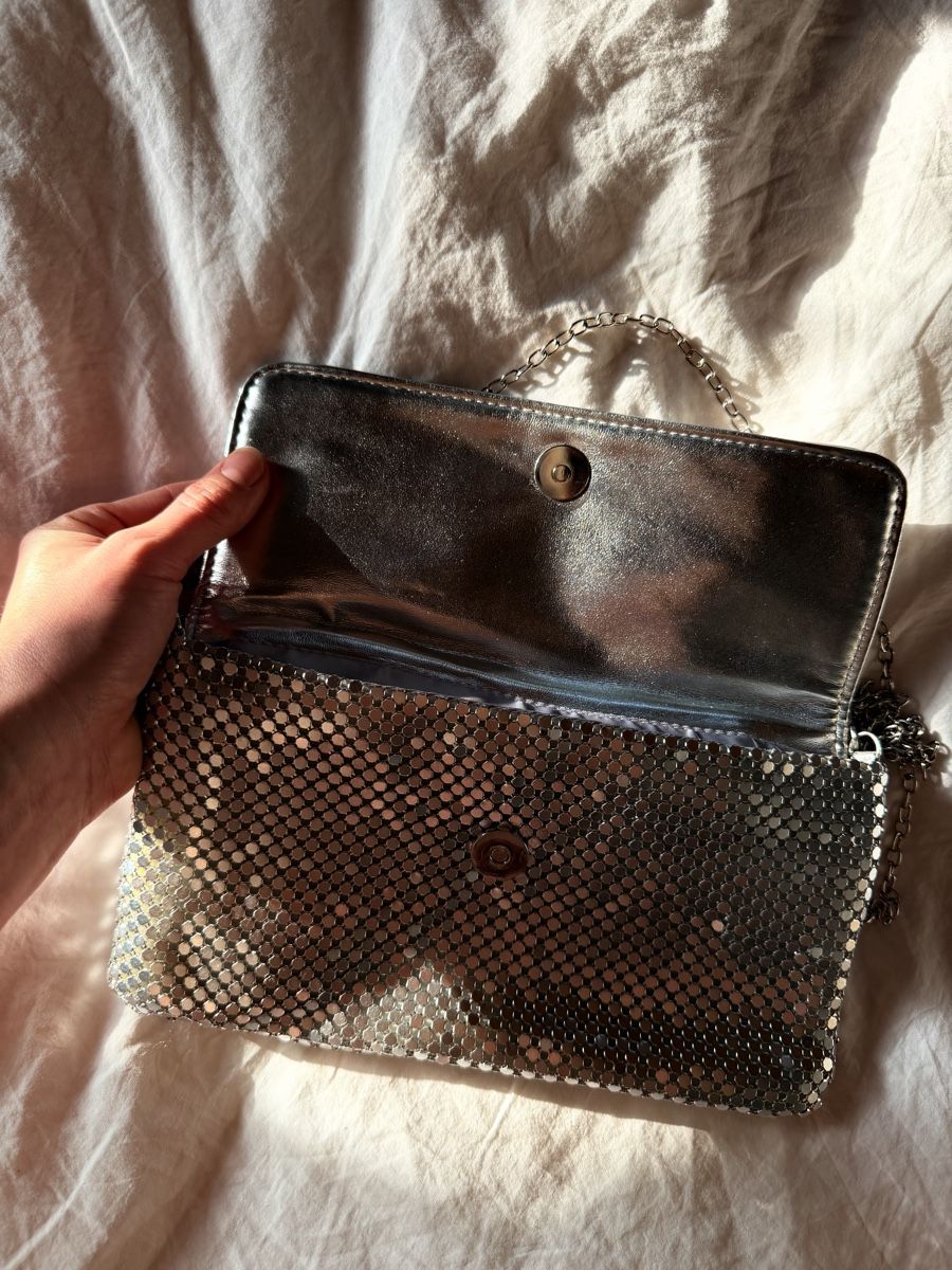 Taschen für Damen: Silver Metallic Mesh Clutch Bag – Neu (gemäss Beschreibung) aus Zürich von BettinaMarie2308 3