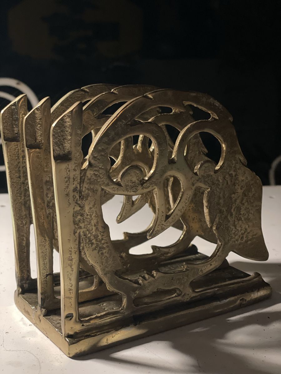 Autres vaisselles & verres: Mid Century Serviettenhalter Eule Messing  – D'occasion à Schaffhausen par marakesch41 3