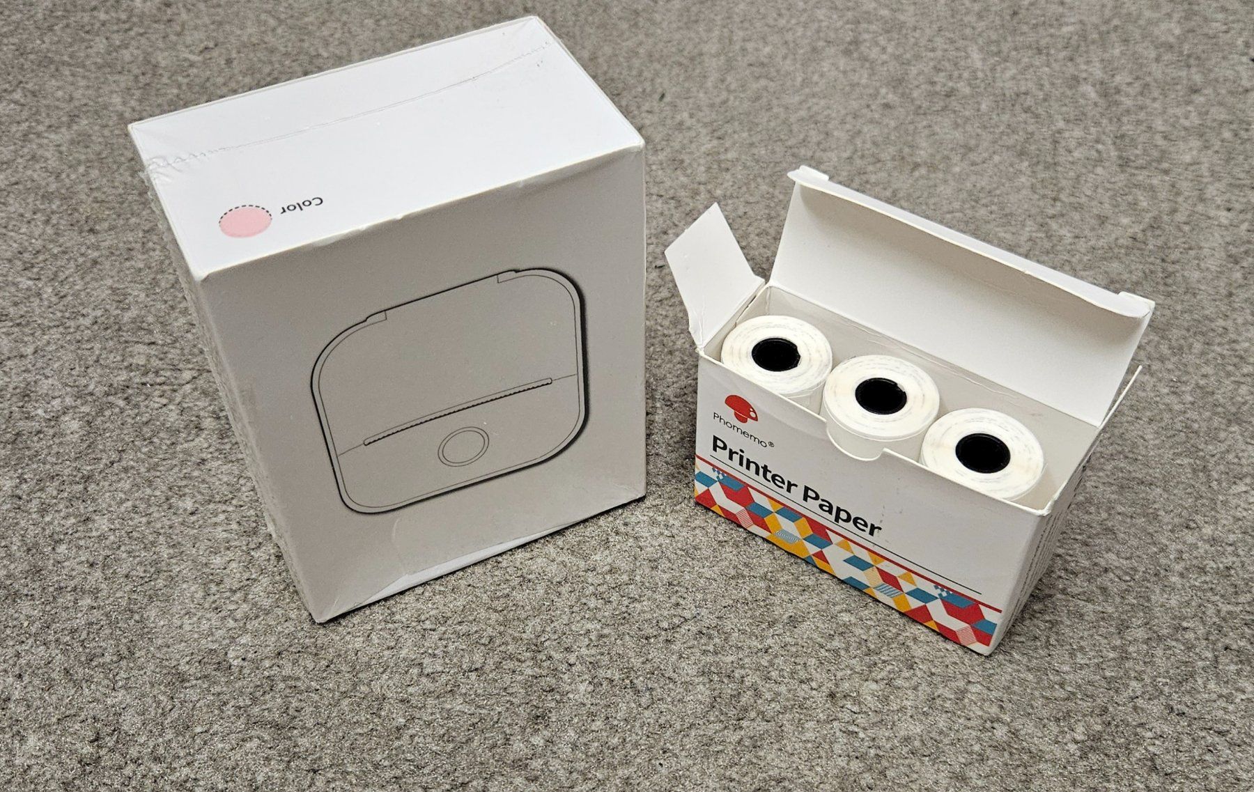 Stampanti: Phomemo T02 Bluetooth Thermodrucker inkl. 3er Papier-Set – Nuovo e nell'imballaggio originale da Dachsen venduto da Topparts1