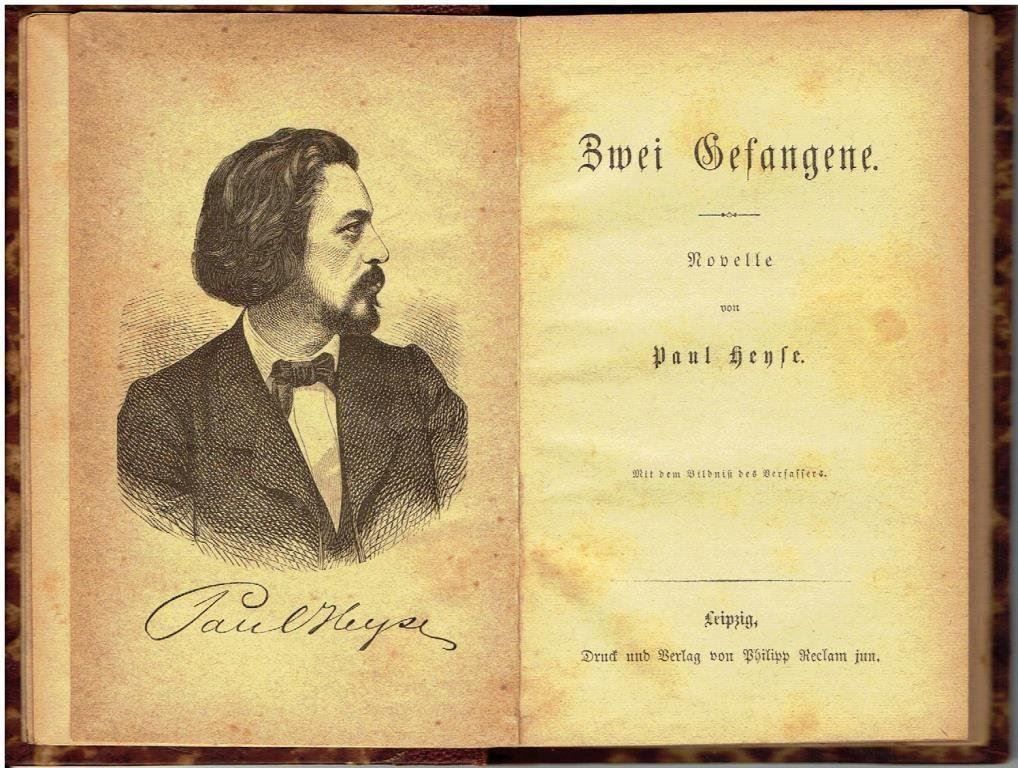 Libri: Zwei Gefangene - Paul Heyse – Usato da Flims - Dorf venduto da Stagediver