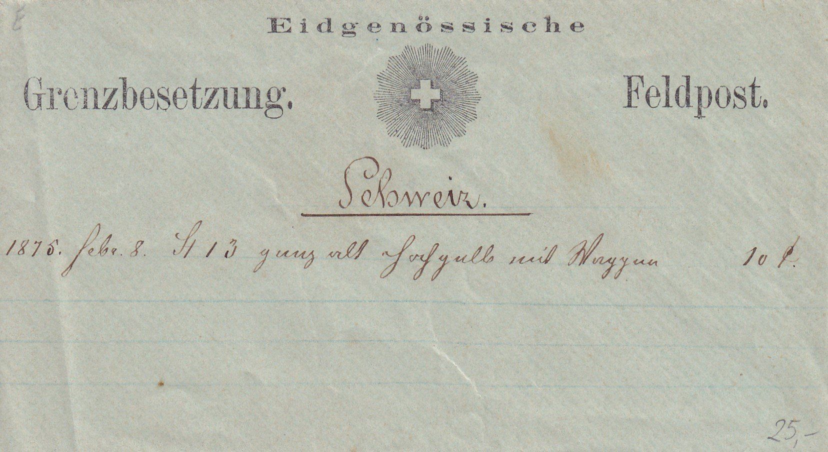 Tous les timbres: Feldpost Eidg. Grenzbesetzung – D'occasion à Birsfelden par chr_yq2g