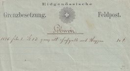 Feldpost Eidg. Grenzbesetzung
