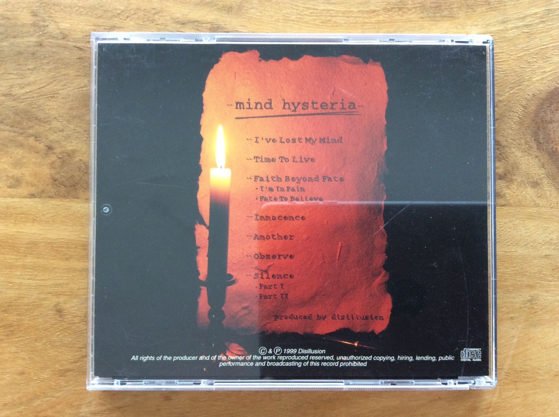 CD: Disillusion - Mind Hysteria – Usato da Horgen venduto da flyingpenguin2000 2