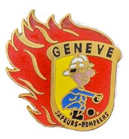 U424 - Pin Feuerwehr Genf / Sapeurs - Pompiers Geneve