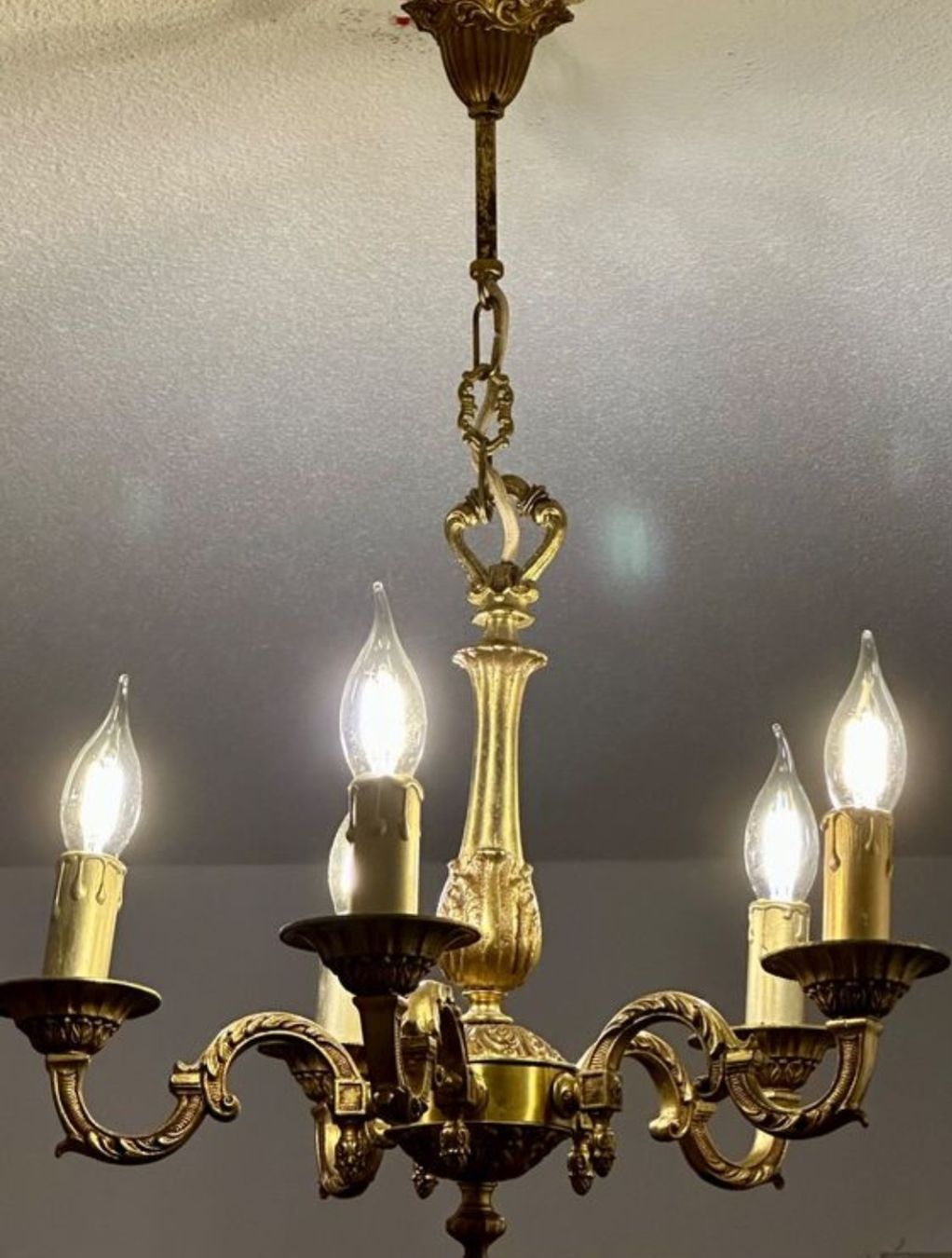 Lustres & lampes de plafonds: Antiker 5-armiger Kronleuchter – D'occasion à St. Gallen par charly92 5