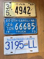 Nummernschilder Set Iowa South Carolina BC Konvolut