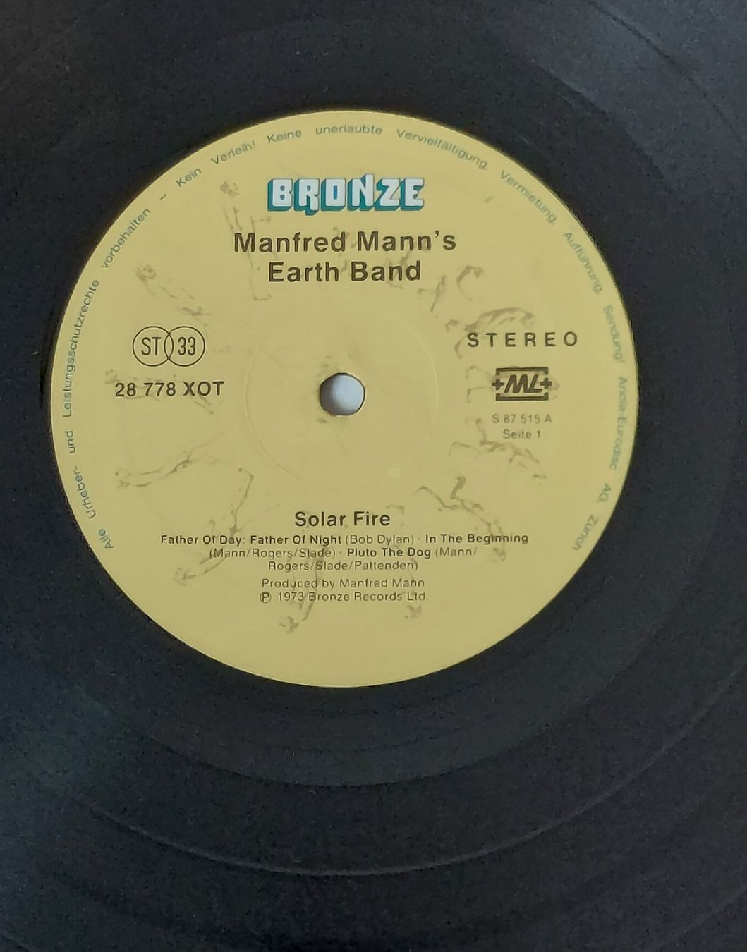 Dischi in vinile: LP - MANFRED MANN'S EARTH BAND - SOLAR FIRE – Usato da Steckborn venduto da Quo7 2