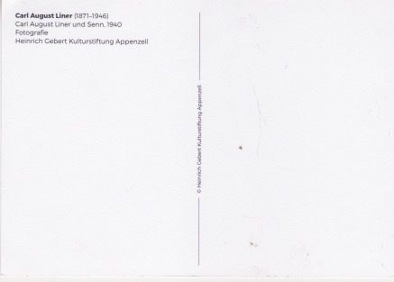 Cartoline postali: Ansichtskarte mit Carl August Liner, Maler. und Senn. 1940 – Usato da Schlieren venduto da Rapaelli 1