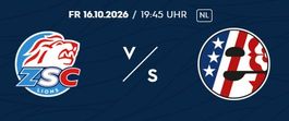1x Ticket ZSC Lions vs SC Rapperswil-Jona Lakers 16.10.2026