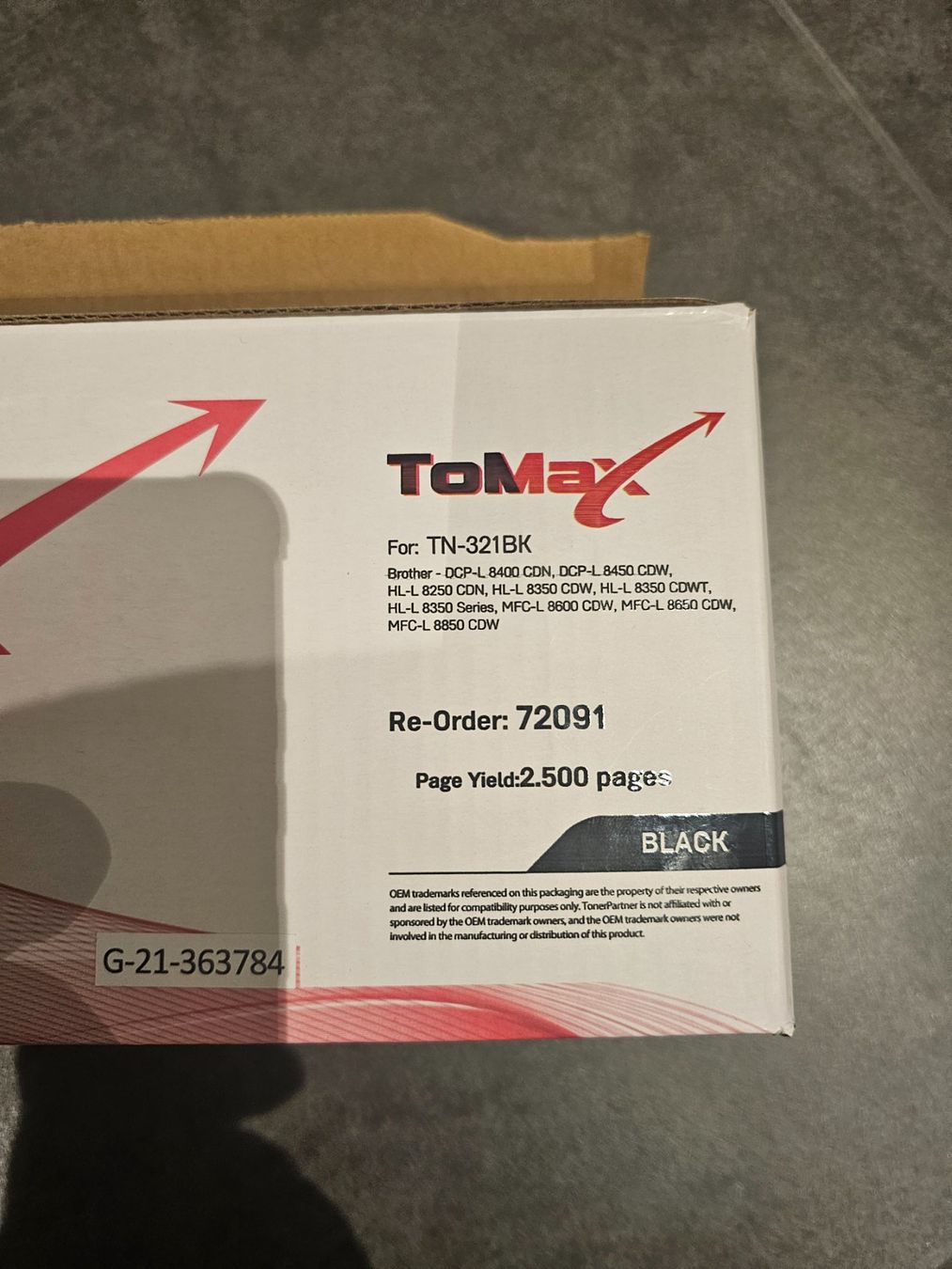 Brother Cartucce per stampanti & toner: Drukerpatrone Tomax TN32-321BK schwarz – Nuovo e nell'imballaggio originale da Cadro venduto da fschuetrumpf 1