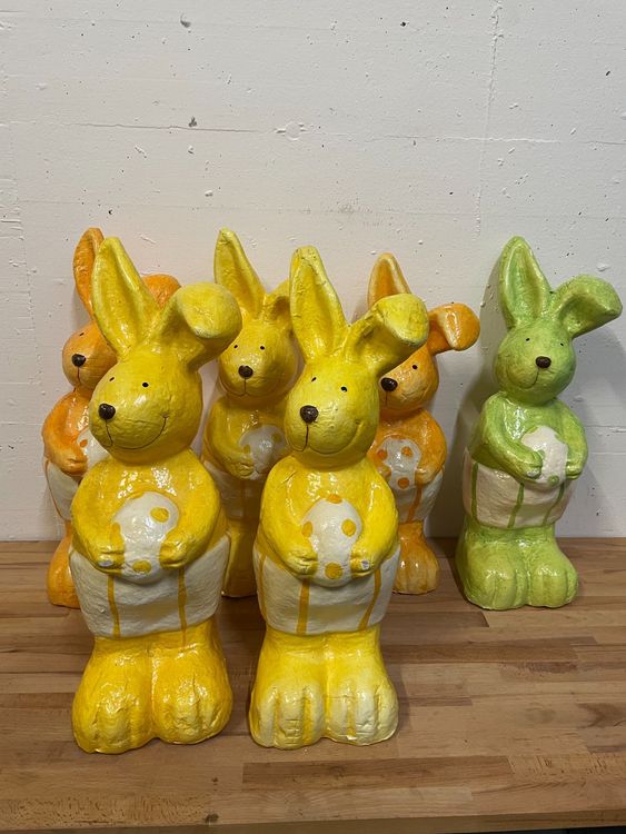 Osterhasen Deko 58cm gross div. Farben 6Stk. | Kaufen auf Ricardo