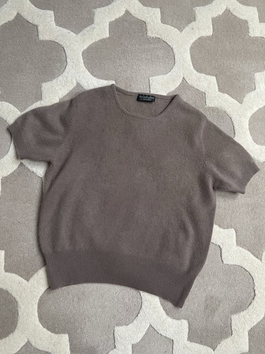 Maglioni & Felpe: Jean Jacques Benson | 100% Cashmere Kurzarm-Pullover | Taupe – Usato da Winkel venduto da KaschmirArt 7