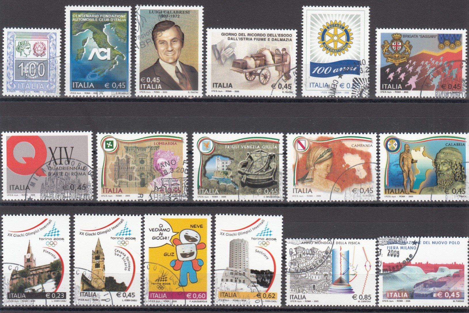 Tutti i francobolli: Italien 2005 mit ET – Usato da Bürglen TG venduto da StampGraf 1