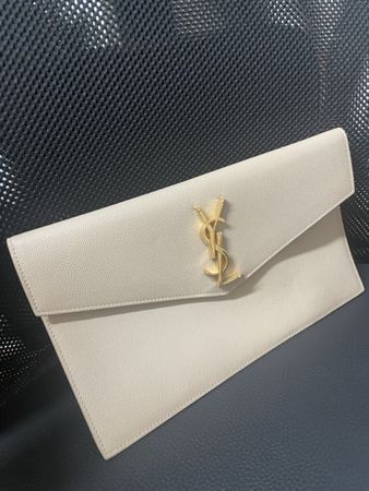 Never used Saint Laurent Clutch Bag Beige Like New Condition