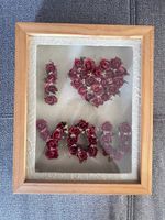 Quadro decorativo 3D con rose stabilizzate rosse I LOVE YOU