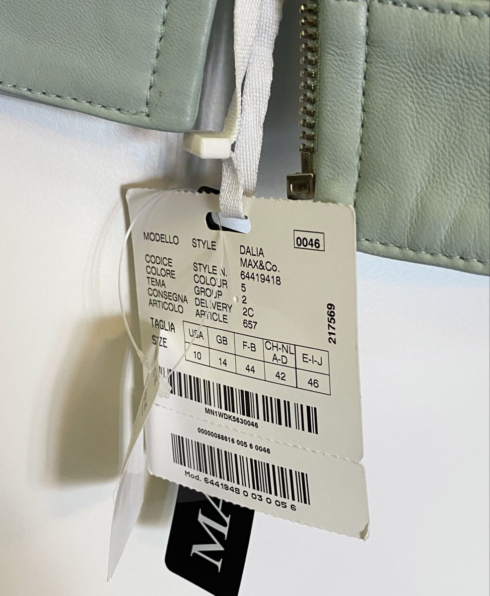 Max Mara Jacken: Max Mara Lederjacke mint blau 40 Neu – Neu und originalverpackt aus Büron von Coerner 4