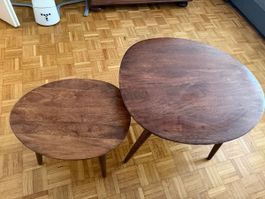 2er Set Holz-Satztische, Couchtische im Retro-Design!