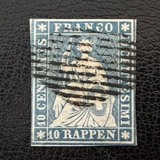 Tutti i francobolli: Strubel 23A.c/23A3.c, gestempelt, geprüft – Usato da Stallikon venduto da HILDECH1 1