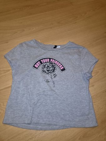 H&M Divided T-Shirt Grau Grösse L "Not your Princess"