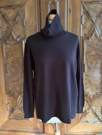 Rollkragenpullover   Wolle / Braun   Gr.  XL