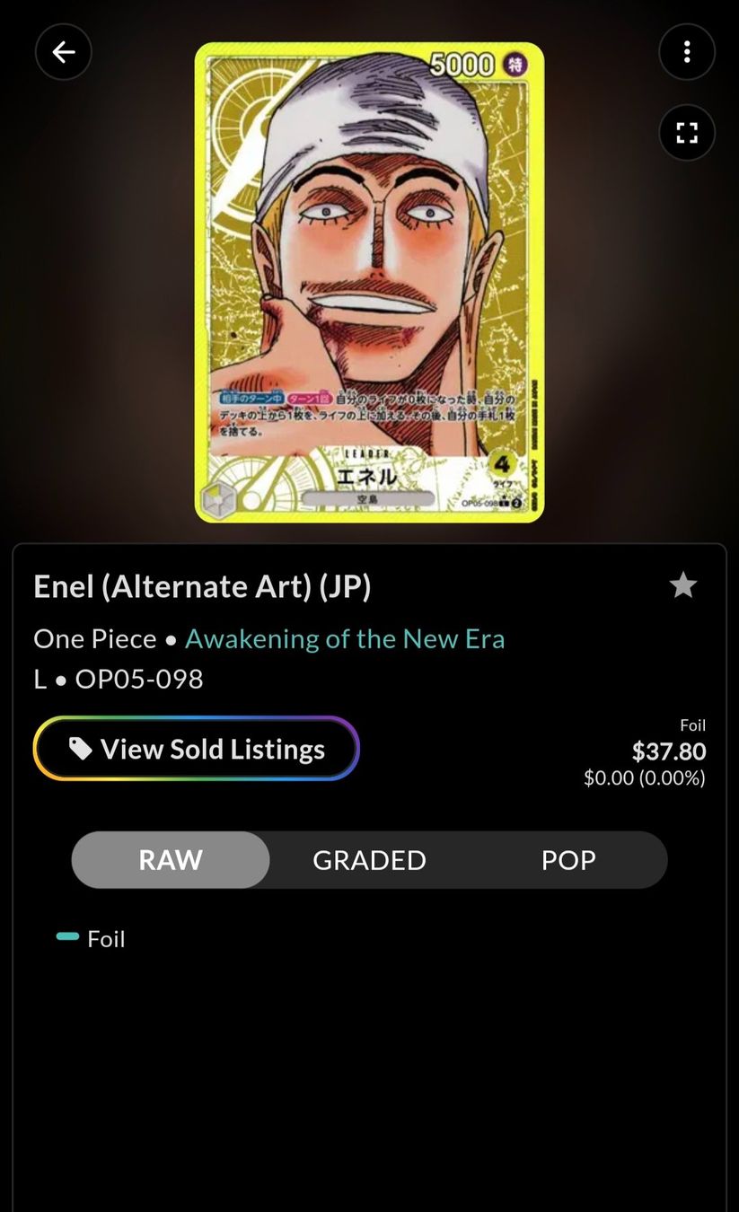 Bandai Cartes à collectionner: Carta One Piece Enel – Neuf (Voir description) à Tenero par mat_7dfd 2