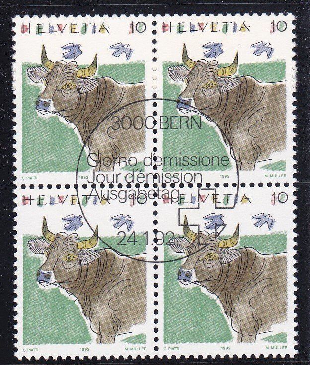 Alle Briefmarken: ET 4er Block Tiere 1990-1995 – Neu (gemäss Beschreibung) aus Schliern b. Köniz von joni20