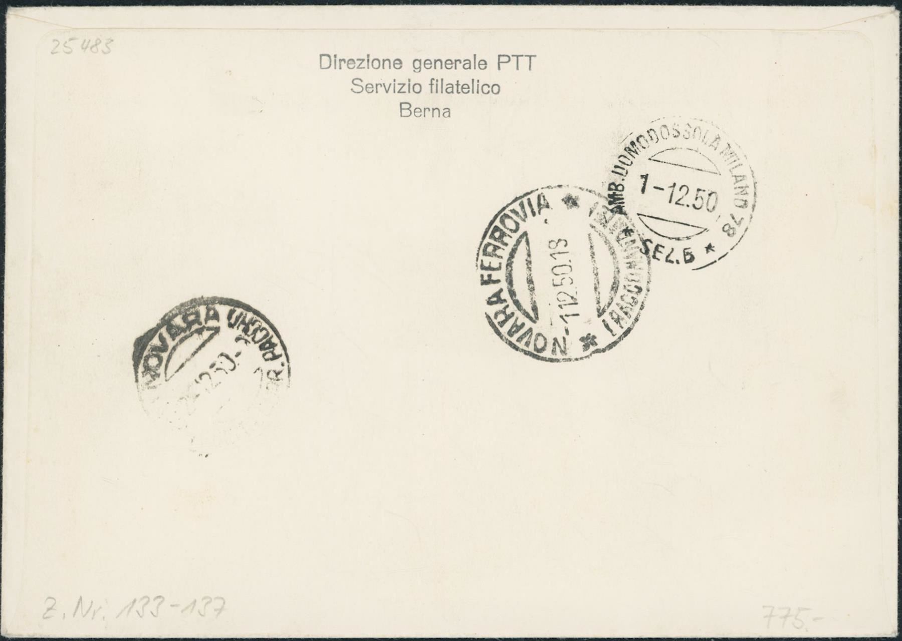 Tutti i francobolli: 1950 - Pro Juventute - FDC ET • it – Usato da Schindellegi venduto da leecollect 1