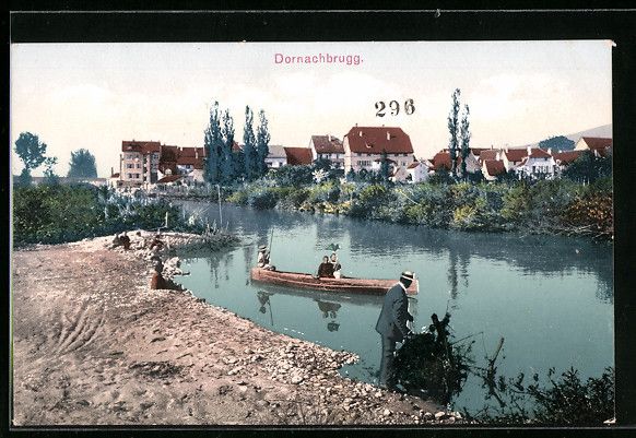 Ansichtskarten: AK Dornachbrugg, Uferpartie mit Boot – Gebraucht aus Berlin von bartko-reher