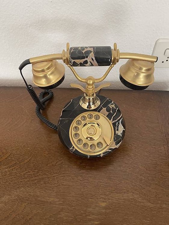 Vintage Telefon Deko – Antikes Wählscheibentelefon Aus Harz, Ca. 26x23x13 Cm, Für Retro-Deko Zu Hause Oder Im Büro