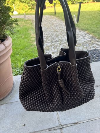 Leder Handtasche Tissa Fontaneda Dunkelbraun