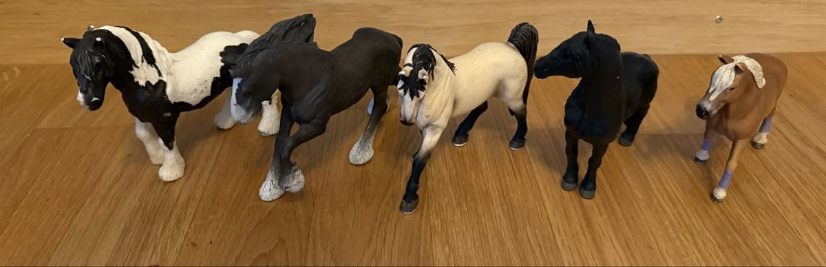 Schleich Spielzeuge: 5 Schleich Pferde – Gebraucht aus Ostermundigen von airline-trolley