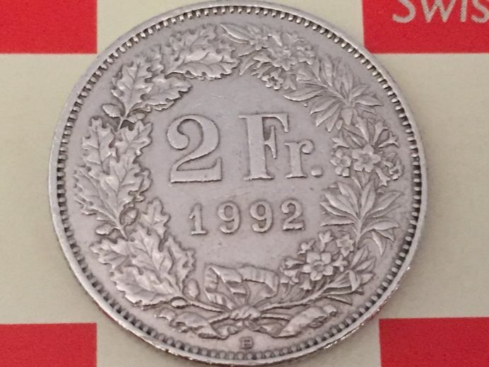 Tutti le monete: 2 Franken 1992 ss+ – Usato da Elsau venduto da herbybay