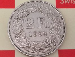 2 Franken 1992 ss+