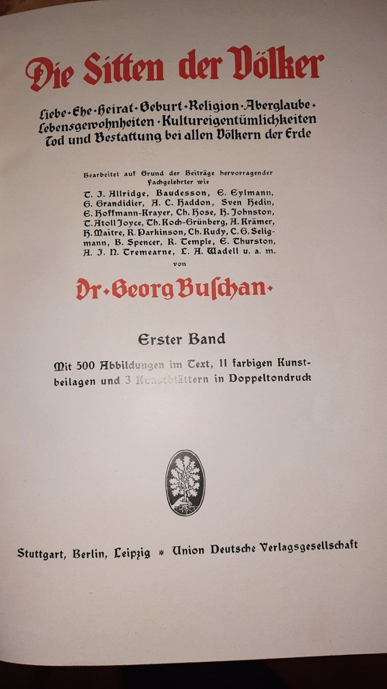 Libri: DIE SITTEN DER VÖLKER, Band 1.2 und 3 – Usato da zürich venduto da gabab 6