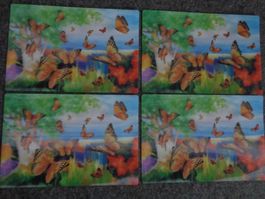 TISCH SET SCHMETTERLINGE  3 - D  4 STCK