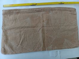 Kissenbezug braun mit Blattmuster 30x50 cm Neu