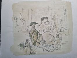 OTTO BACHMANN LITHOGRAPHIE SIGNIERT KÜNSTLERPROBE