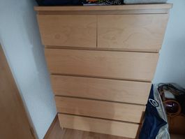 Kommode Birke 6 Schubladen guter Zustand,Ikea