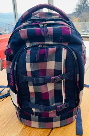 Schulrucksack inkl. Regenschutz Satch, Mädchen, kariert
