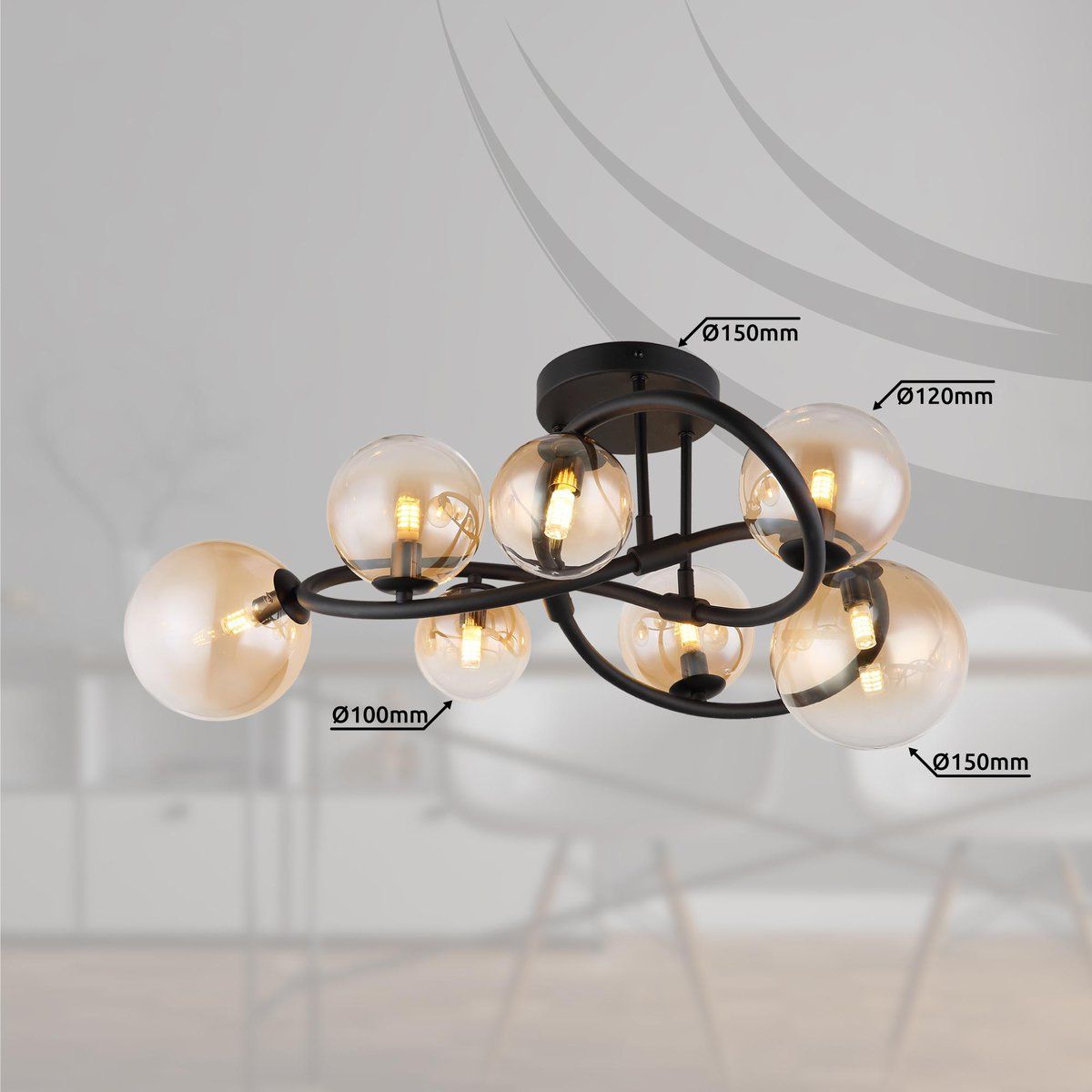 Lampadari & plafoniere: Deckenleuchte, LED, Glas, 62 cm Ø – Nuovo (secondo la descrizione) da Kreuzlingen venduto da Smart-Light 6