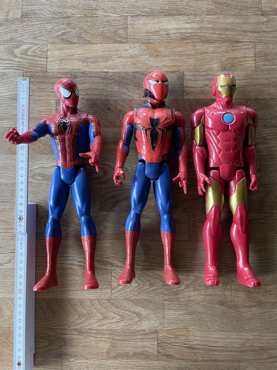 Marvel Giocattoli: 3 Supers héros Spiderman IronMan – Usato da Fully venduto da Peluche3