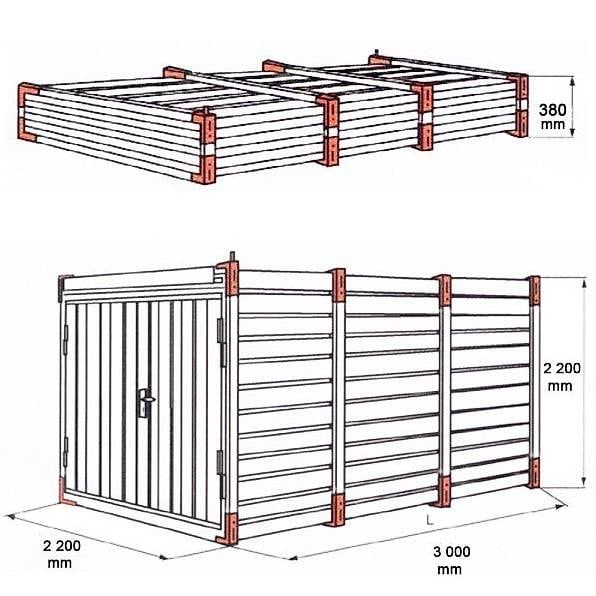 Rubag Baucontainer: Materialcontainer – Gebraucht aus Dörflingen von Minia 3