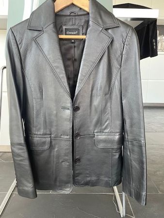 Essentiel echter Lederblazer, schwarz,  Top Zustand!